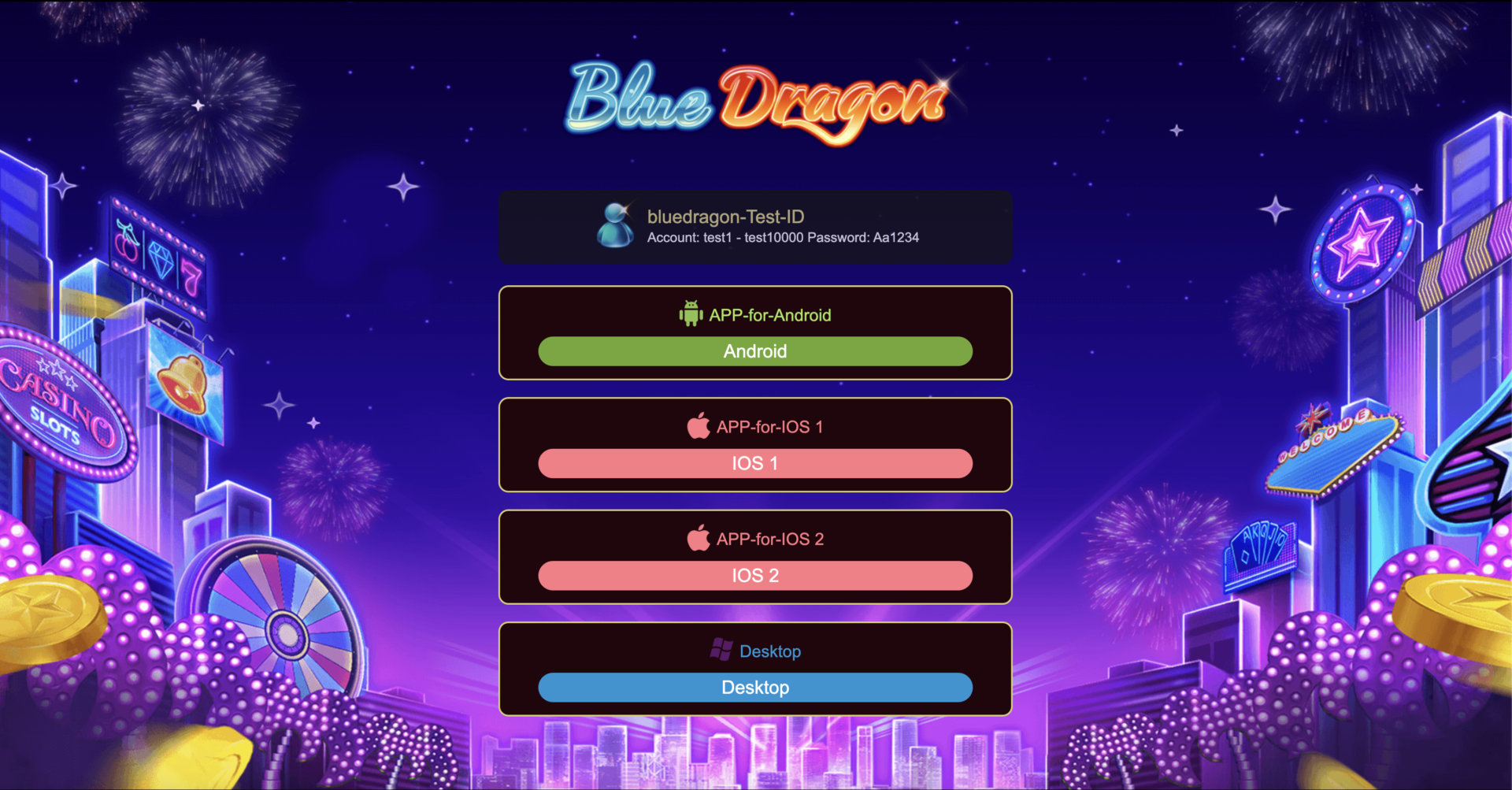 Blue Dragon Casino Game