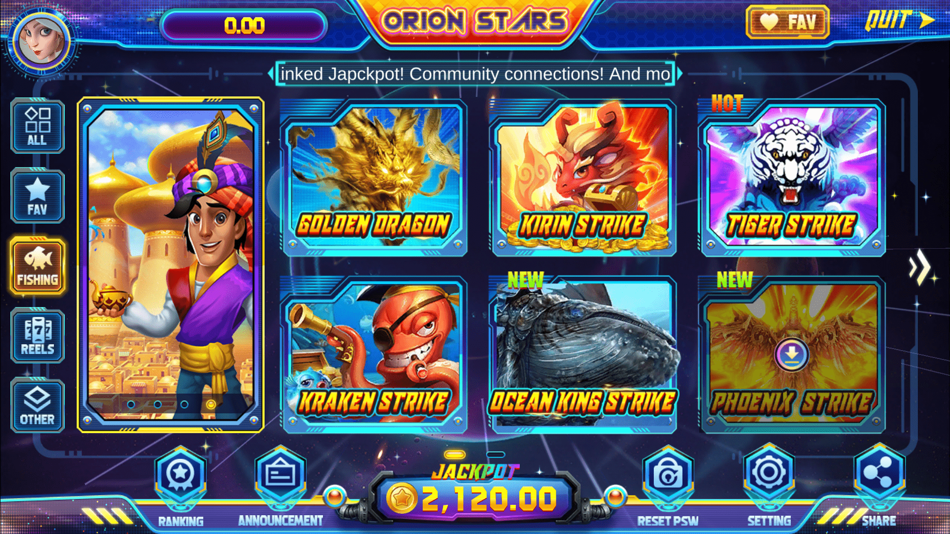 Orion Stars Games